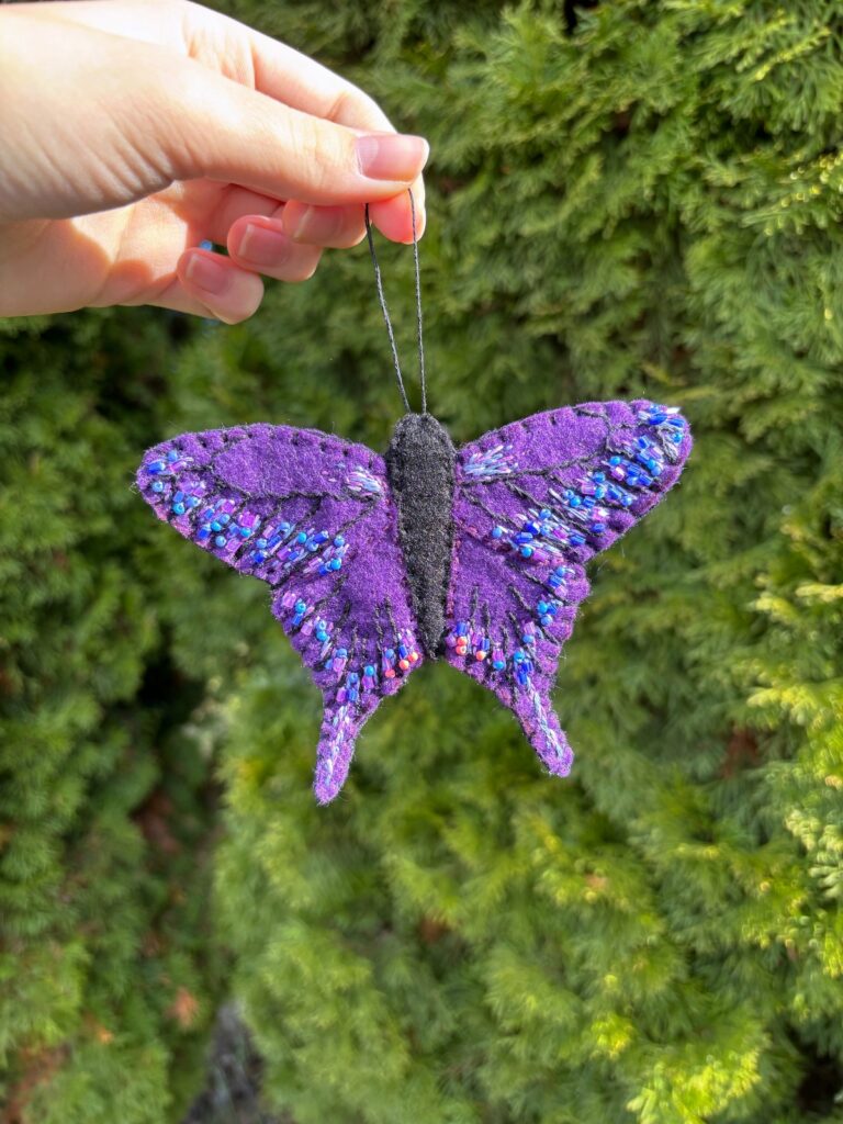 Butterfly Felt Ornament.