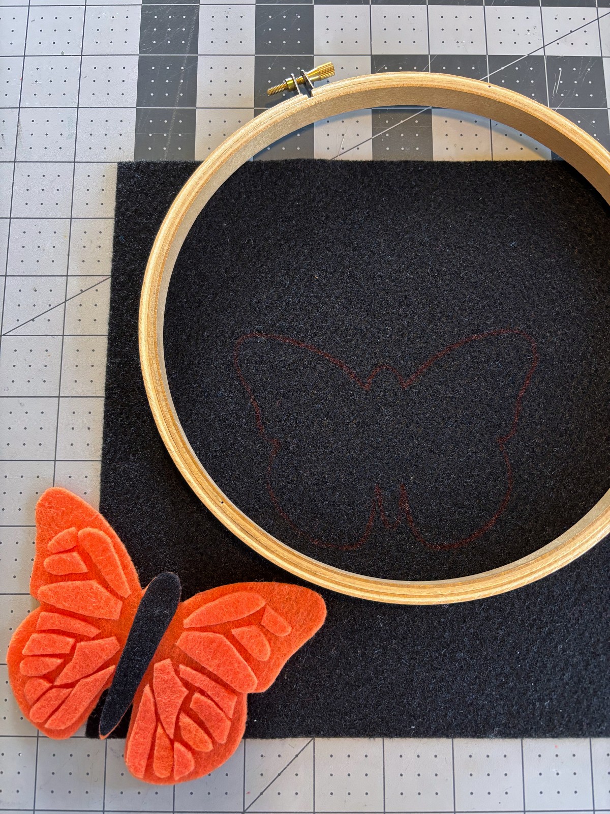 Pattern pieces cut out.