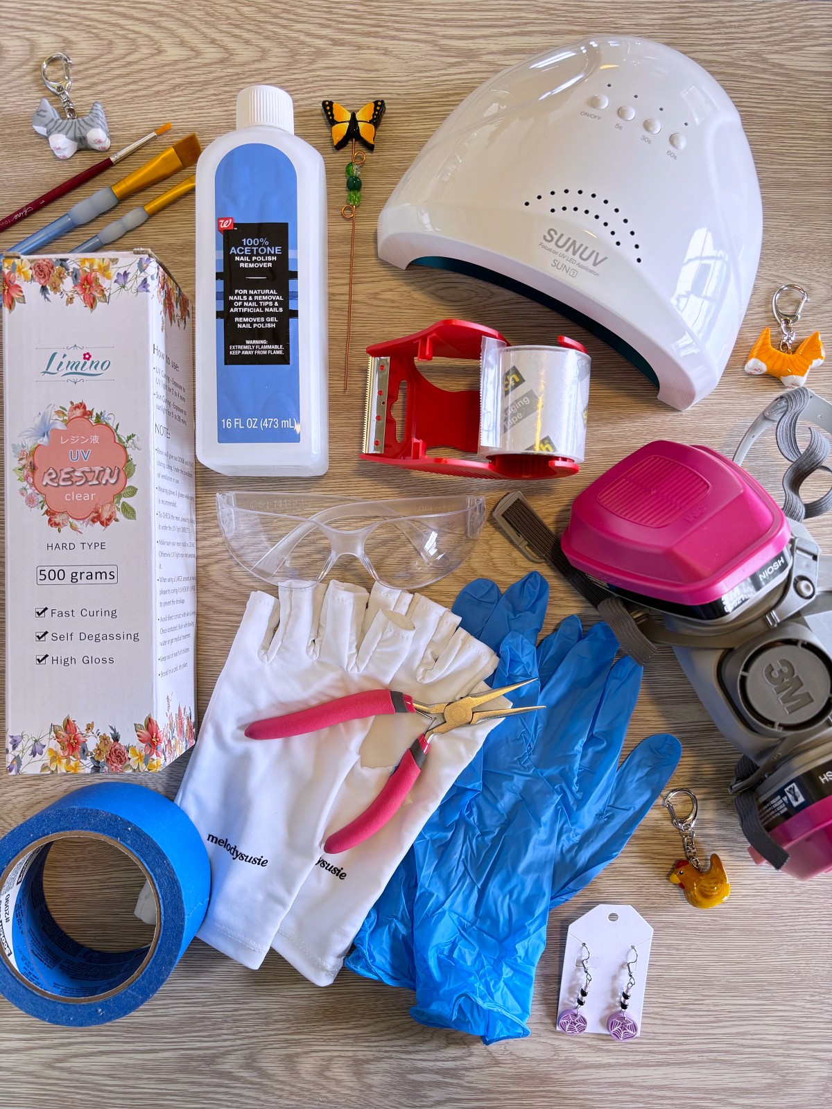 All my resin tools and safety equipment.