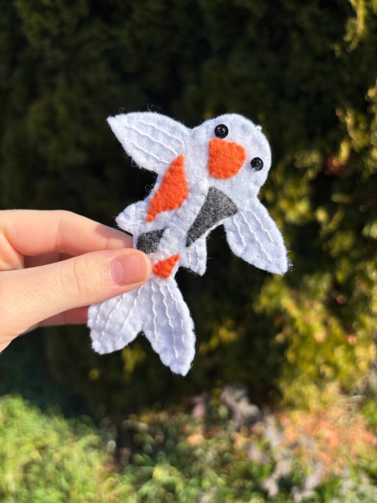 Finished koi fish ornament.