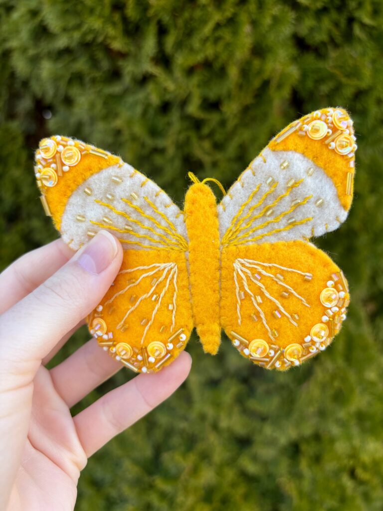 Finished Butterfly ornament.