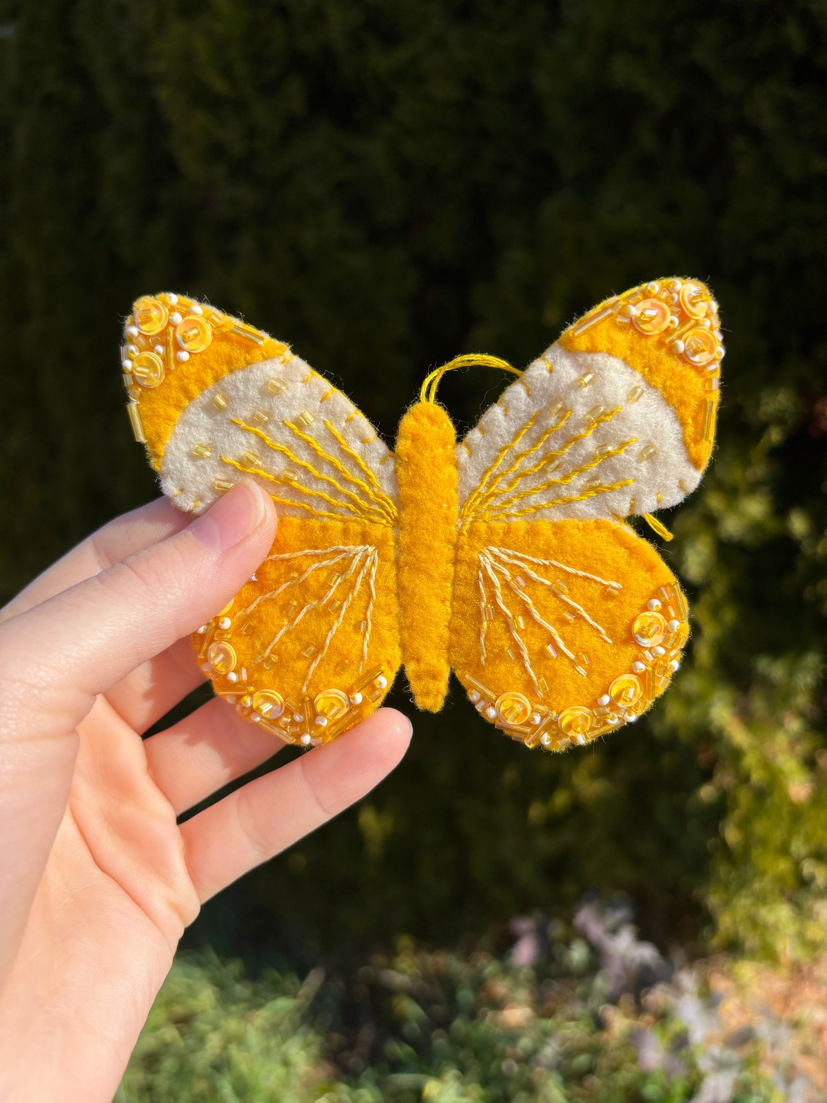 Finished butterfly ornament.